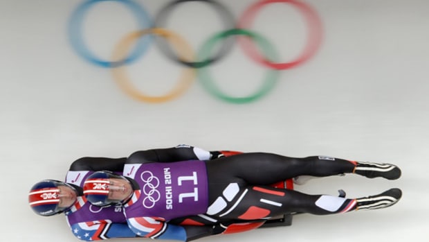 The View from the Sled During an Olympic Luge Run